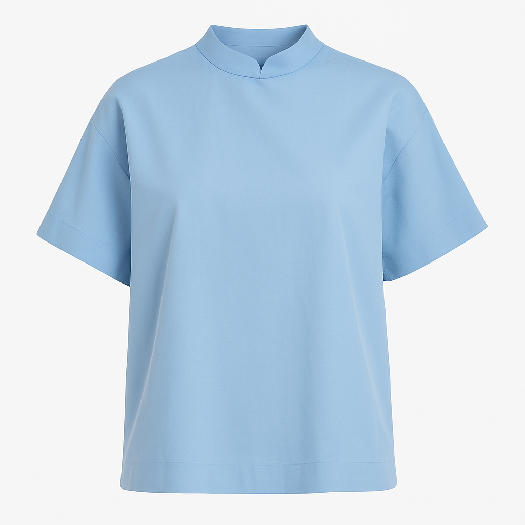 Baumwollbluse Himmelblau - Barvern Chemises