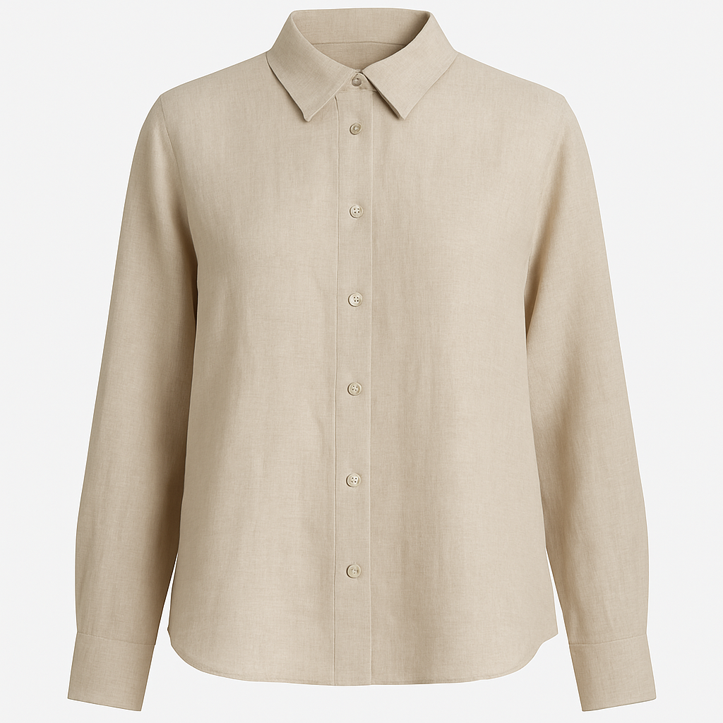 Leinenbluse Beige - Barvern Chemises