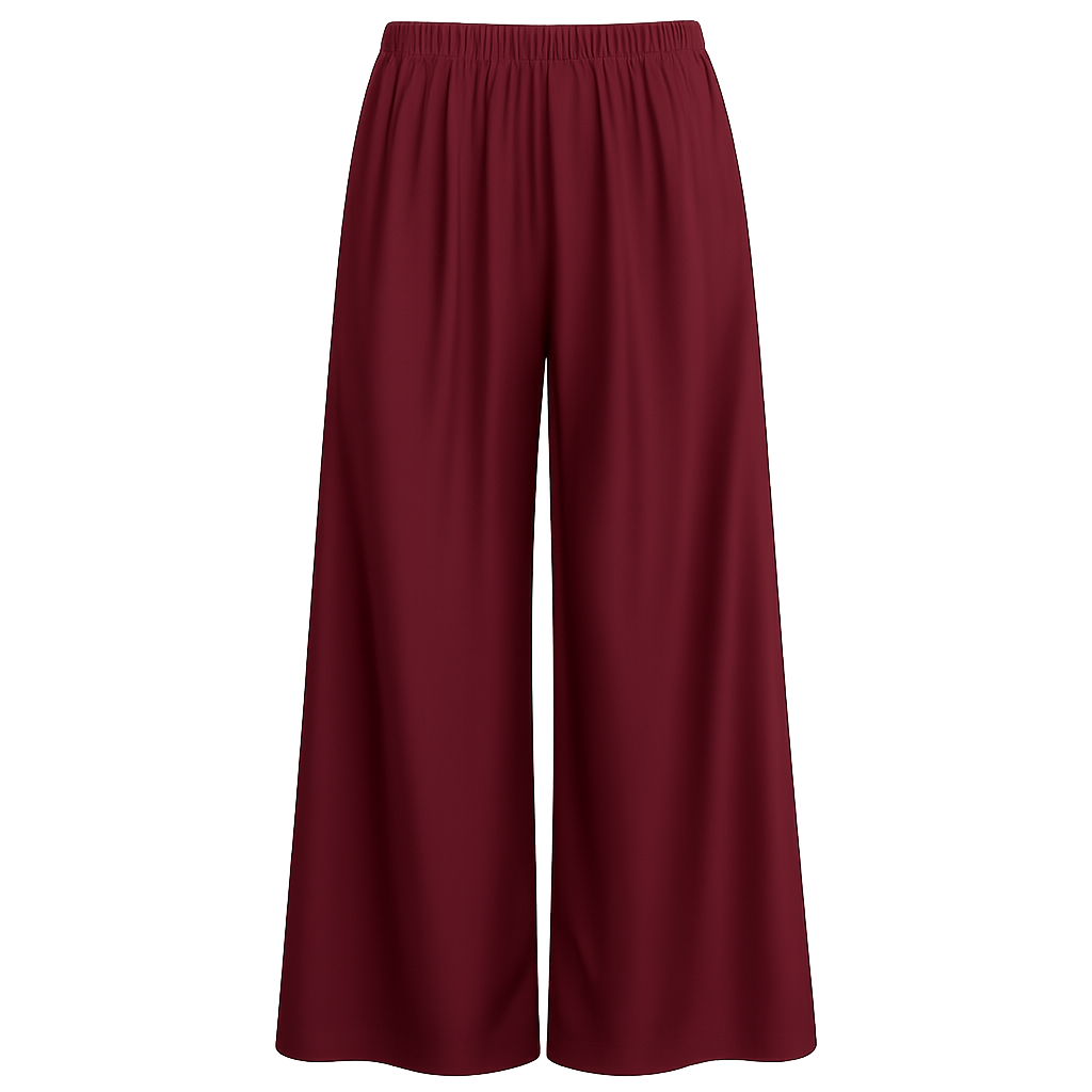 Seide Palazzo - Barvern Pantalons