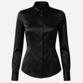Seidenbluse Schwarz - Barvern Chemises